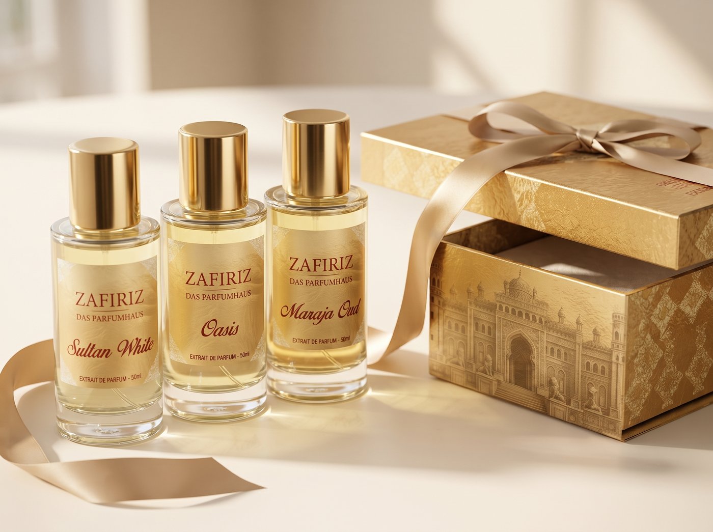ZAFIRIZ Trio — drei 50-ml-Flakons, Düfte frei wählbar
